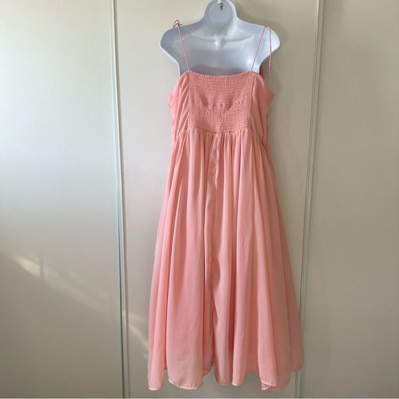 Abercrombie & Fitch Women’s Elegant Pink Spaghetti Tie Maxi Dress- Size XL - Picture 2 of 11